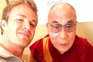 Rosberg e o líder espiritual Dalai Lama